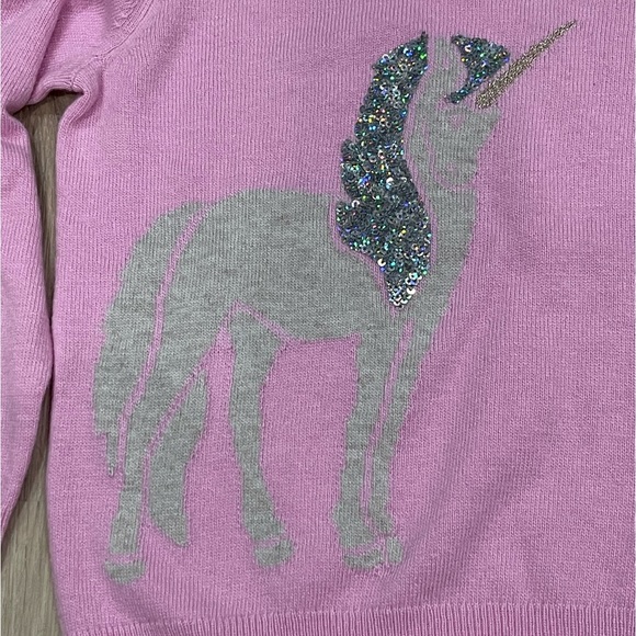 Sz.4/5-CREWCUTS Sparkle Unicorn Sweater - Picture 2 of 4